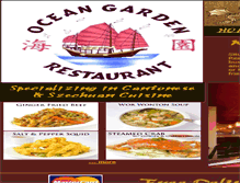 Tablet Screenshot of oceangardenrestaurant.com